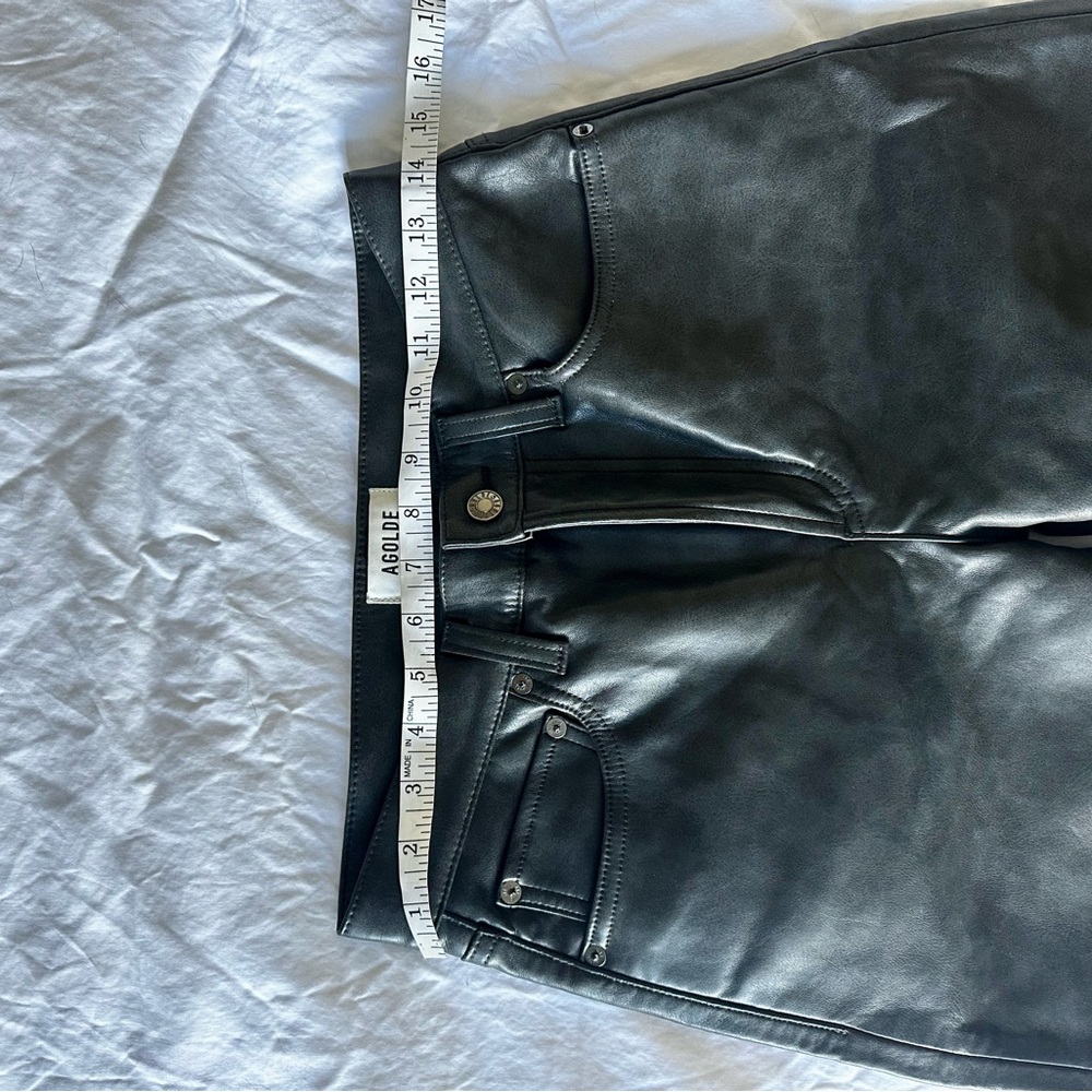 Agolde Sloane Recycled-Leather Jeans - Picture 3 of 8